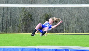 Ripley's Kristen Abbott finished sixth in the 100 meter hurdles at the RULH Invitational earlier this month. Photo by Garth Shanklin - News Democrat.