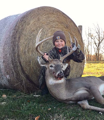 Clay Allen Phillips, 10, bagged this burly nine-point buck while youth hunting during the ODNR’s Youth Gun Hunting Season that ran Nov. 19-20. This was his first year of hunting during the annual Youth Gun Season.