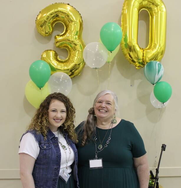 129729732_web1_Tamma-and-Lainey
Client services and volunteer director, Lainey Staggs, pictured with Tamma Plymesser, executive director of the PRC, during the annual Spring Partnership Dinner.