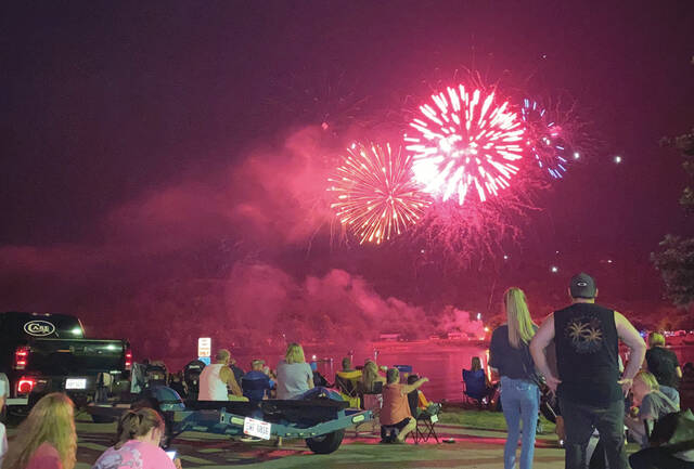129750405_web1_ripley-fireworks
A fireworks show over the Ohio River will once again cap off the Ripley Lions Clubs July Fourth Fireworks Festival. Pictured is last years festival in Ripley. Photo by Wade Linville
