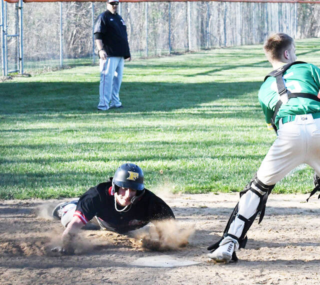 129769028_web1_All-state_Haupt_home_plate
Pitching, hitting, and a head-first-dive-into-home-plate kind of mentality – it all added up to a spot on the Ohio High School Baseball Coaches Association all-state honorable mention team for Eastern Brown High School junior Wyatt Haupt.