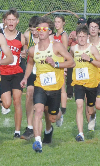 Western Brown’s Landon Hall leads runners to finish line to win 2026 Vern Hawkins XC Invite